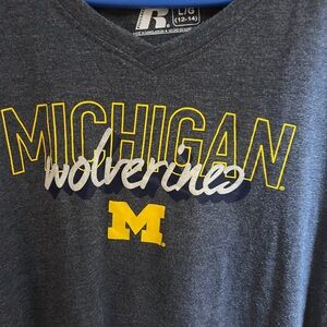 Michigan wolverines Ladies V-Neck Shirt